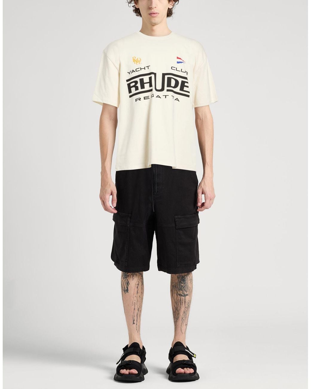 Rhude White T-Shirt Cotton for men