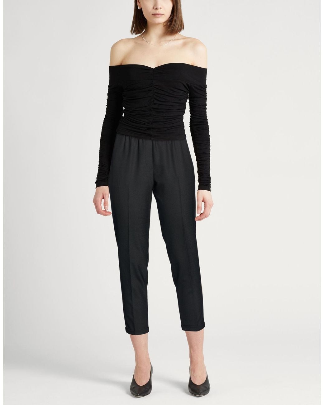 Antonelli Black Pants Polyester, Virgin Wool, Elastane