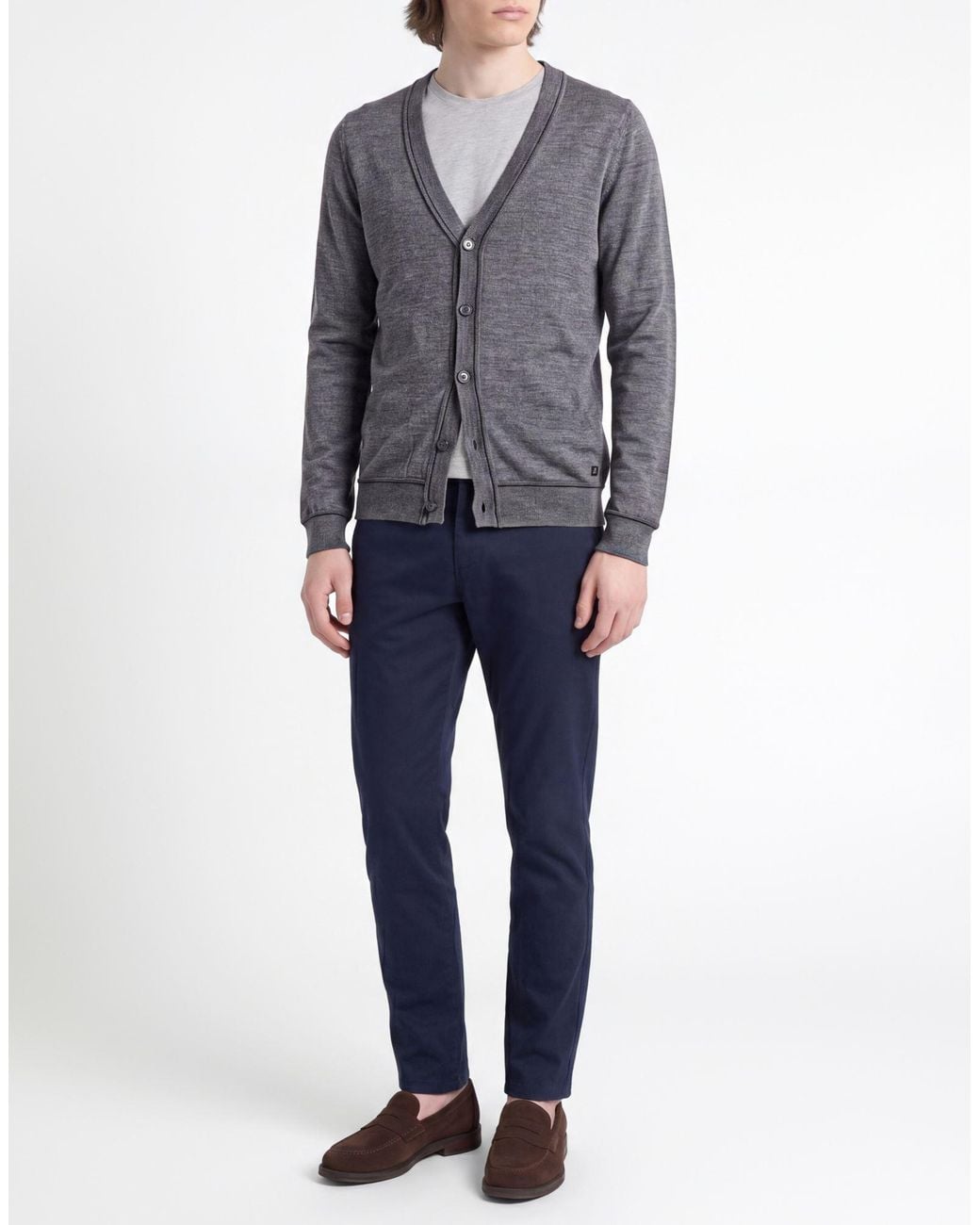 Ice Iceberg Blue Cardigan Wool, Acrylic for men