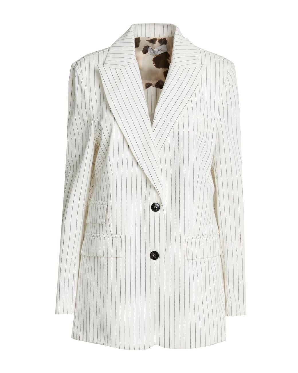 Motel White Blazer Cotton