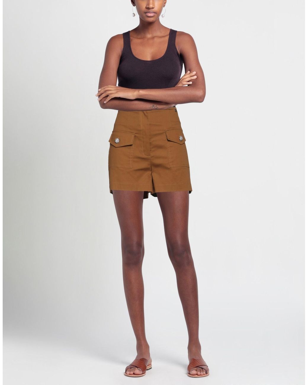 Liu Jo Brown Shorts & Bermuda Shorts Cotton