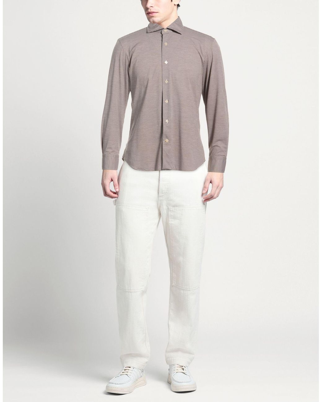 Alessandro Gherardi Gray Shirt Polyamide, Polyester, Elastane for men