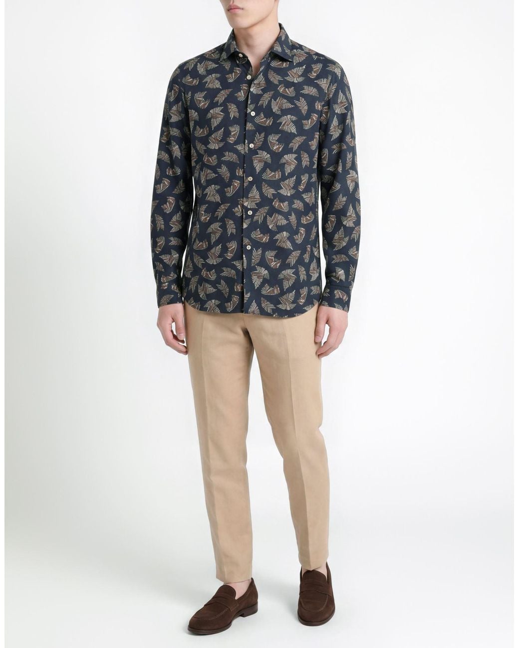 Alessandro Gherardi Blue Midnight Shirt Linen for men