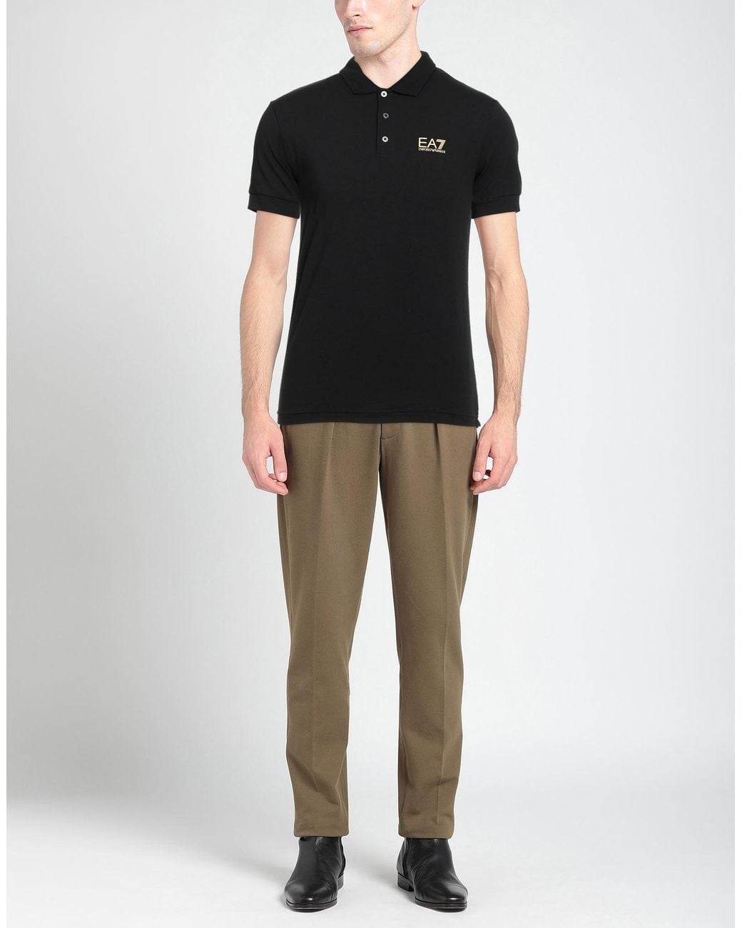 EA7 Black Polo Shirt for men