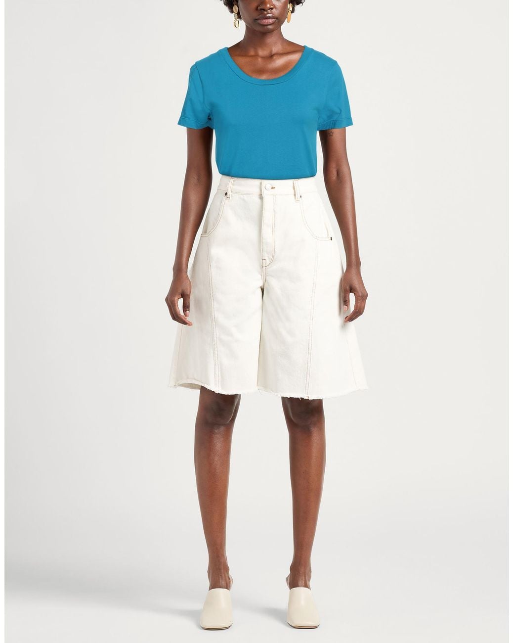 MM6 by Maison Margiela Blue Azure T-Shirt Cotton