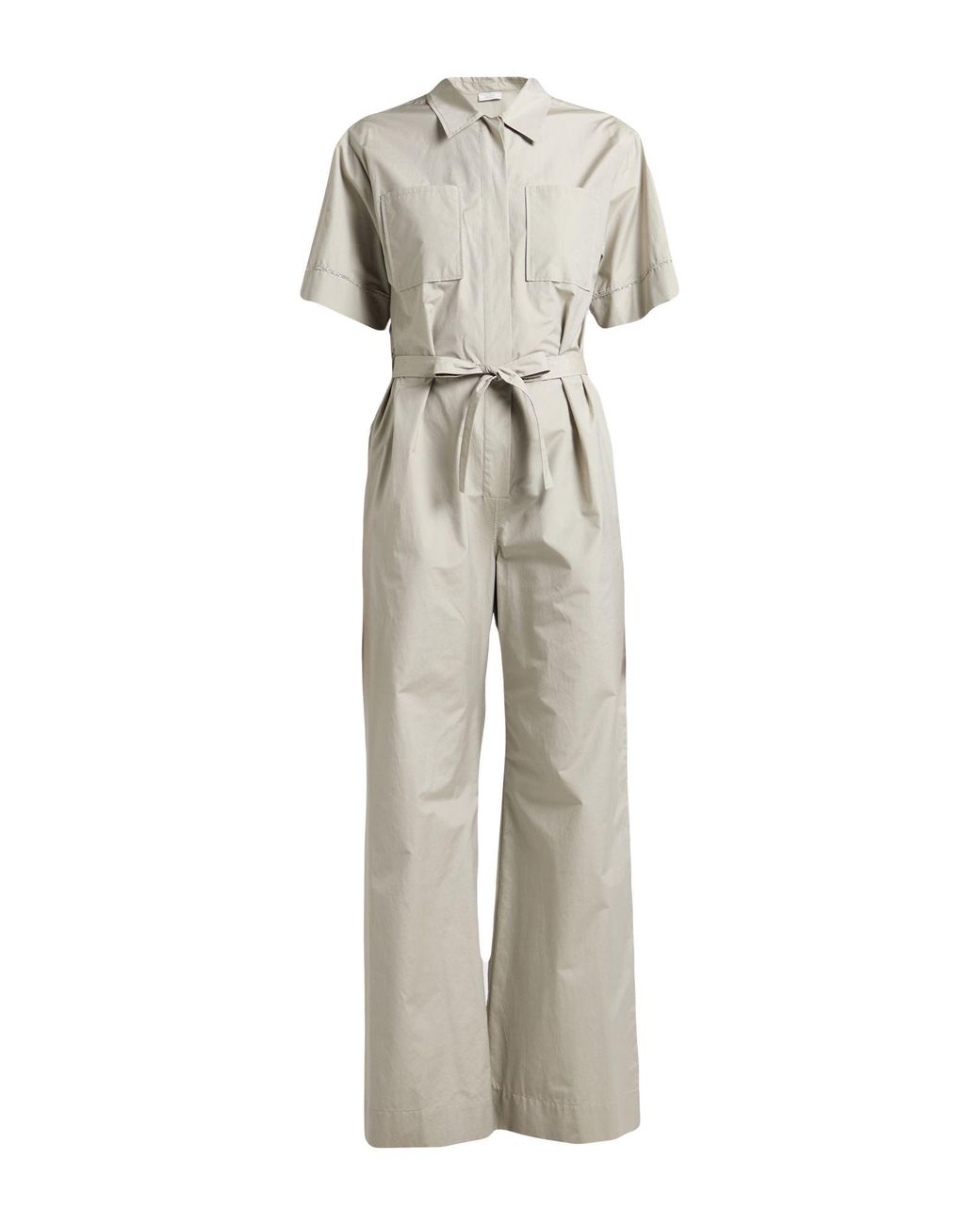 Peserico White Jumpsuit Cotton, Polyester