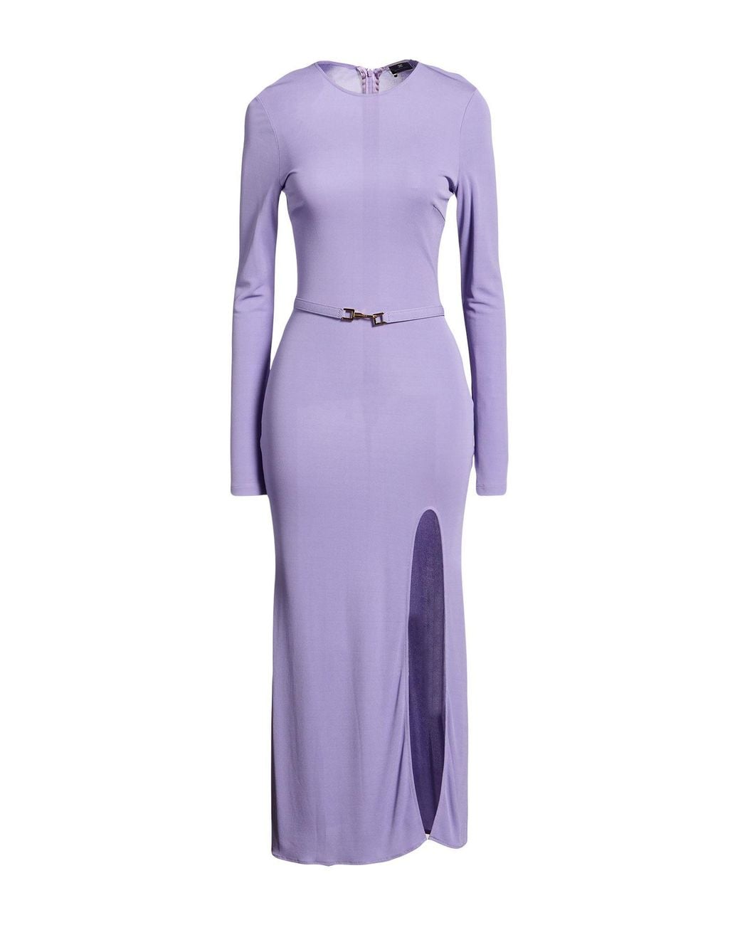 Elisabetta Franchi Purple Lilac Maxi Dress Viscose