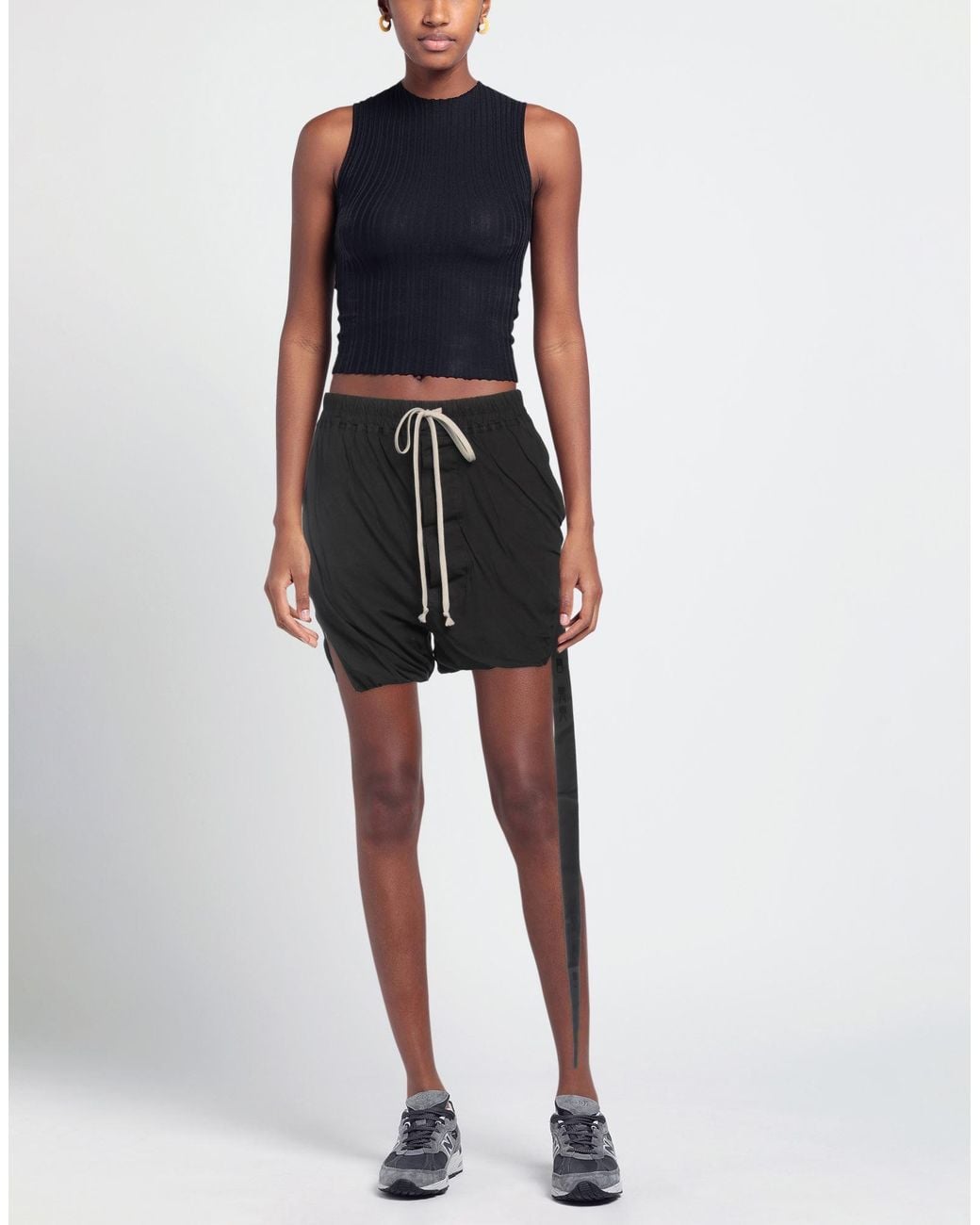Rick Owens Black Shorts & Bermuda Shorts Cotton