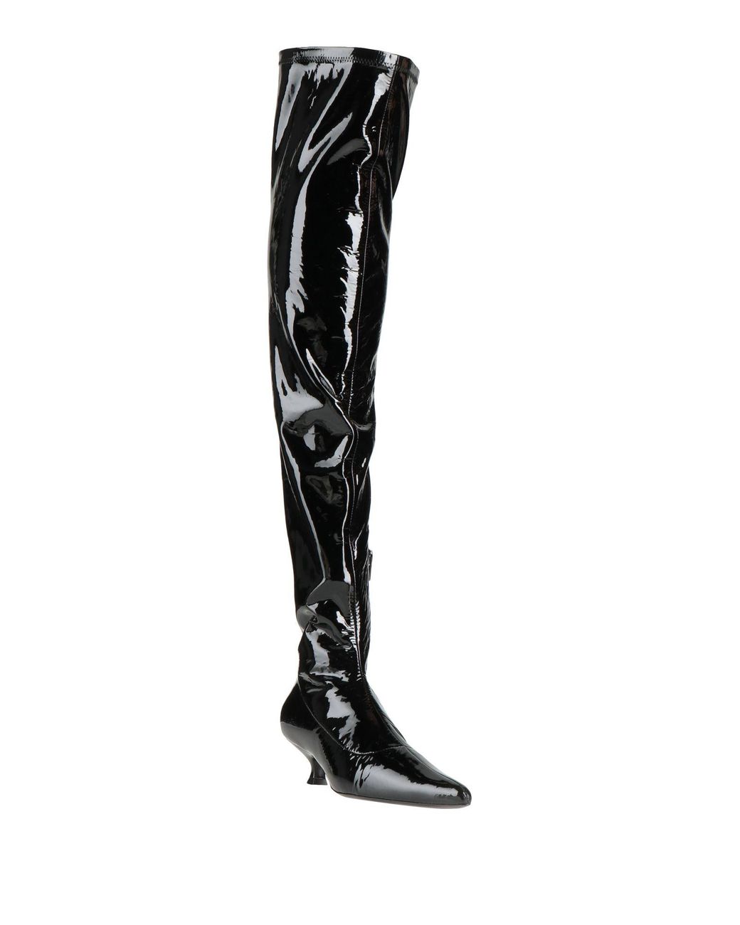 Khaite Black Boot Leather