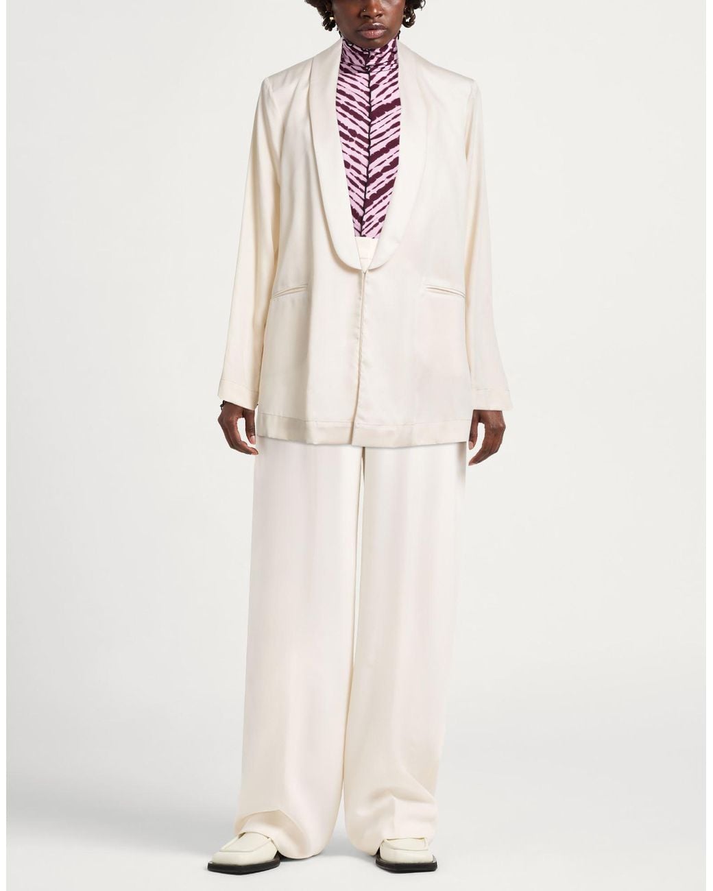 Twinset White Cream Blazer Lyocell