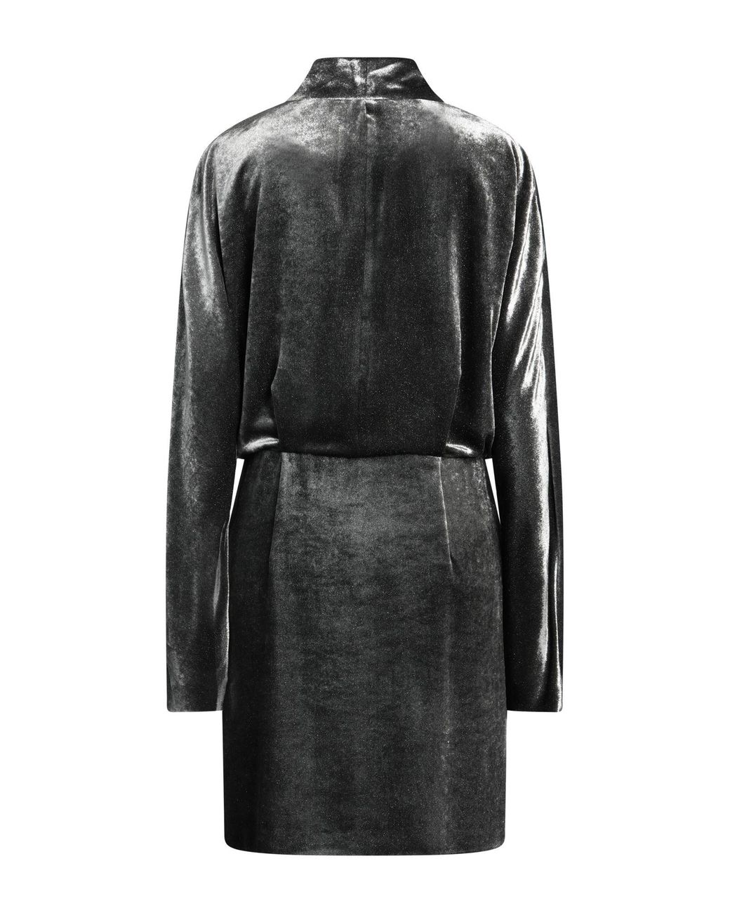 Alberta Ferretti Black Lead Mini Dress Viscose, Silk