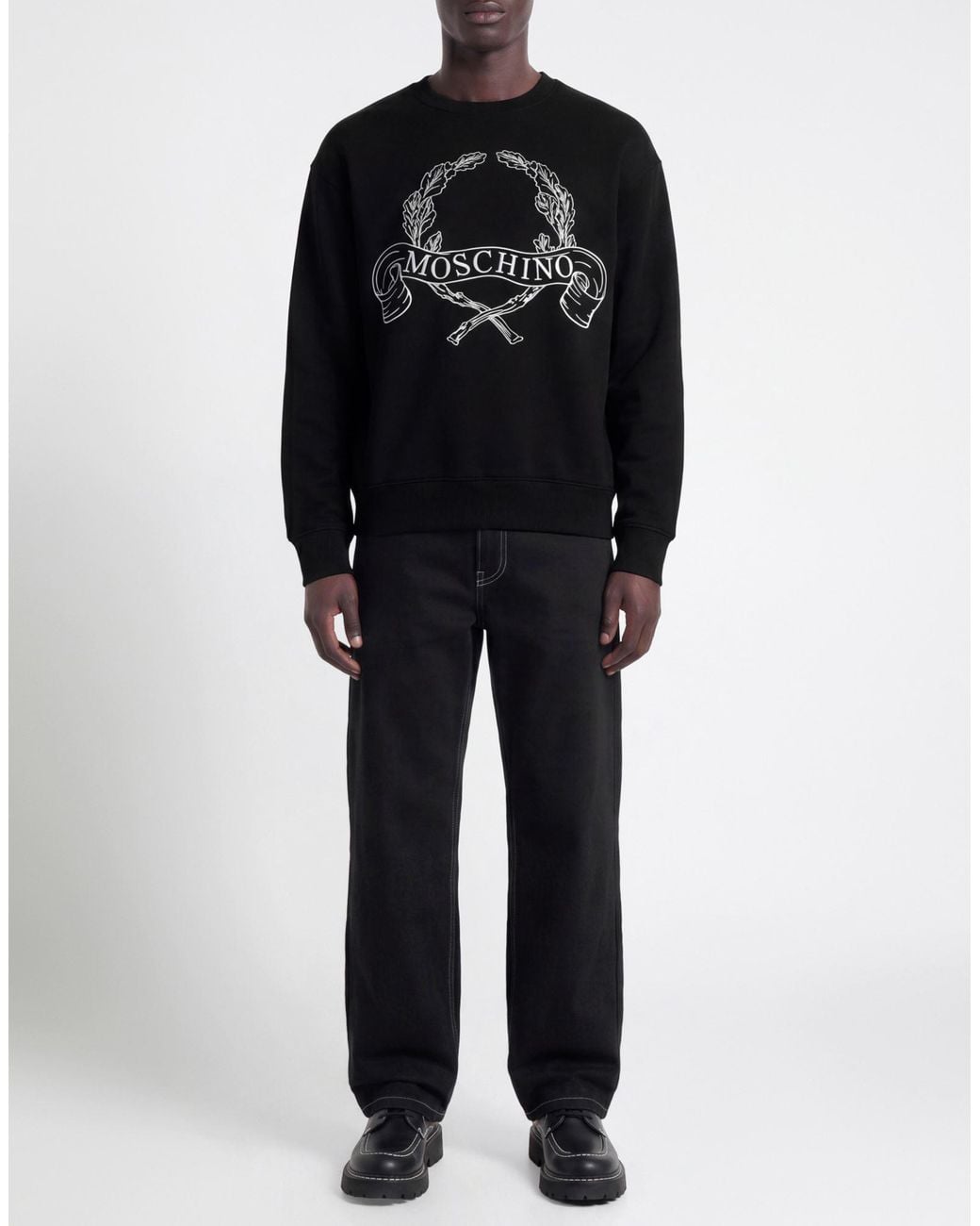 Moschino Blue Sweatshirt Cotton for men