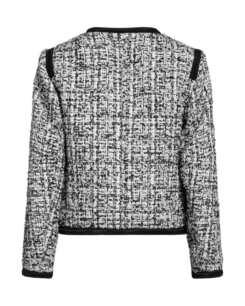 Sandro Black Sequin-embellished Metallic Tweed Jacket