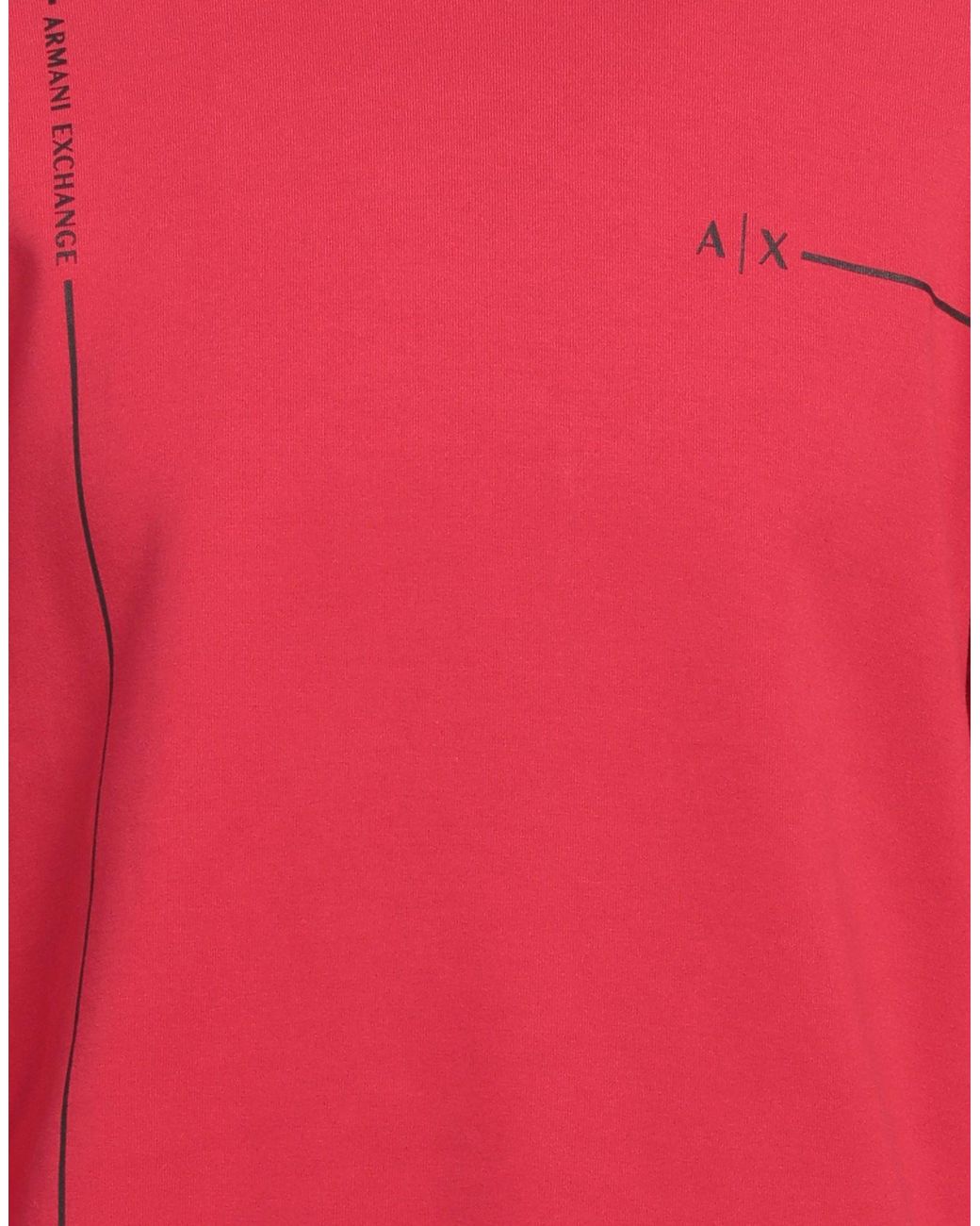 ARMANI EXCHANGE Red Sweatshirt Cotton, Polyester, Elastane for men