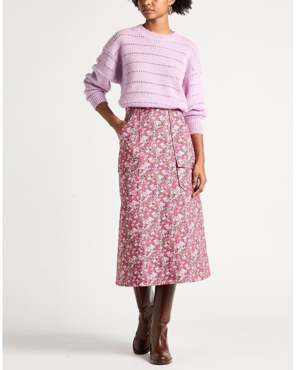 Isabel Marant Pink Mauve Sweater Acrylic, Polyamide, Mohair Wool, Alpaca Wool