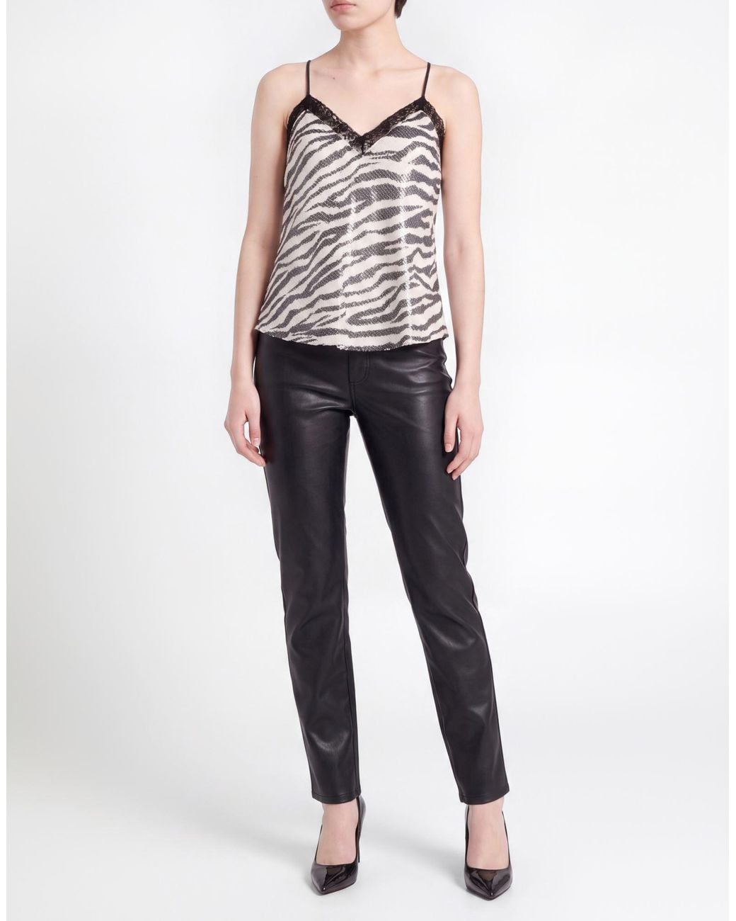8pm Gray Top Polyester