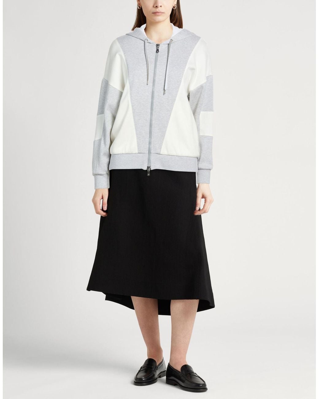 Eleventy White Sweatshirt Cotton, Polyamide