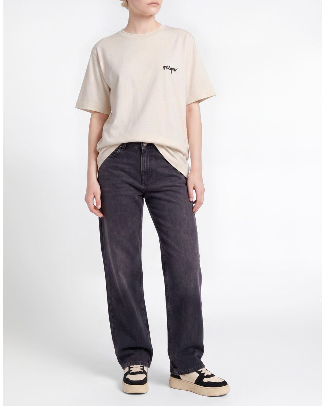 MSGM White T-Shirt Cotton
