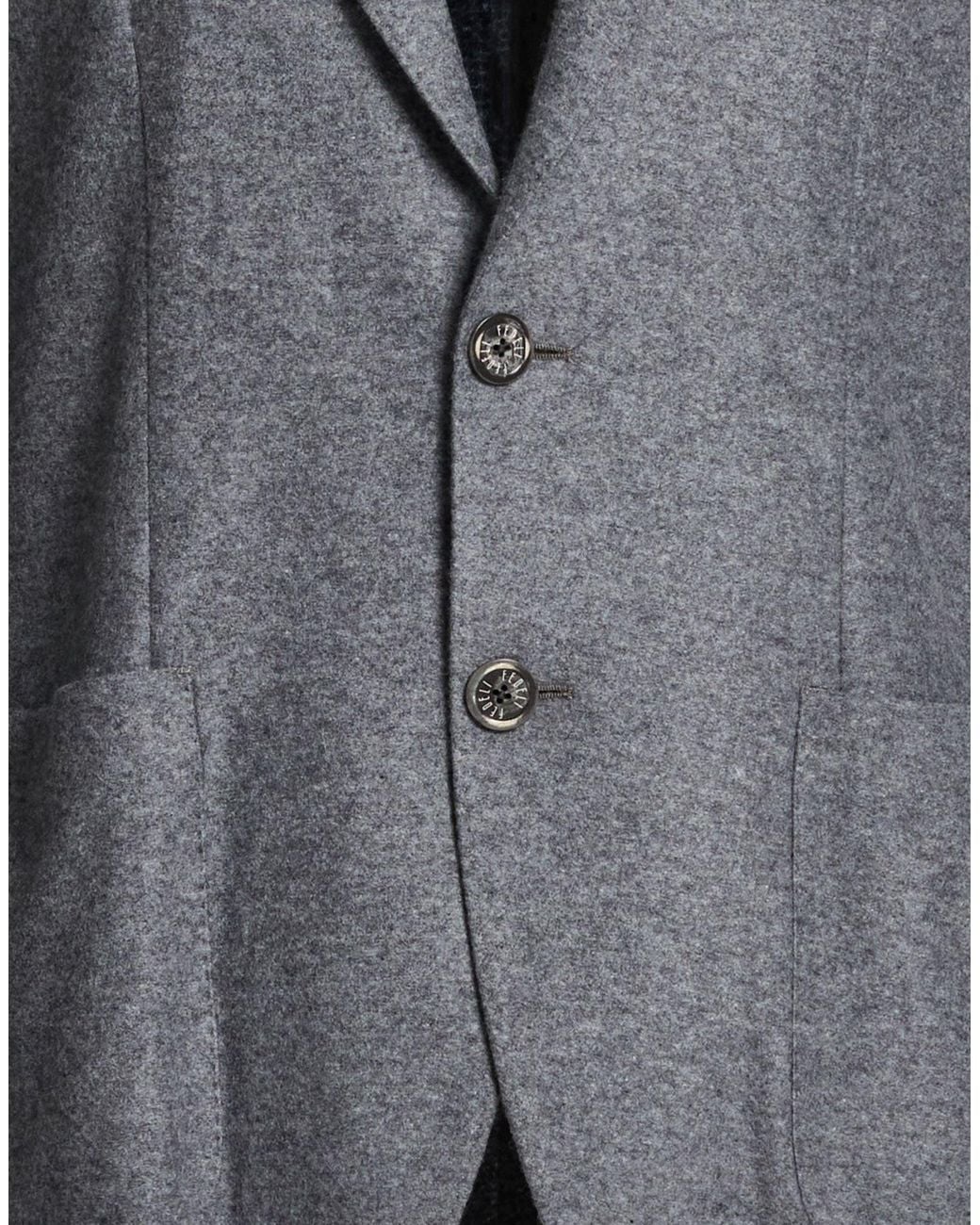 Fedeli Gray Blazer Cashmere for men