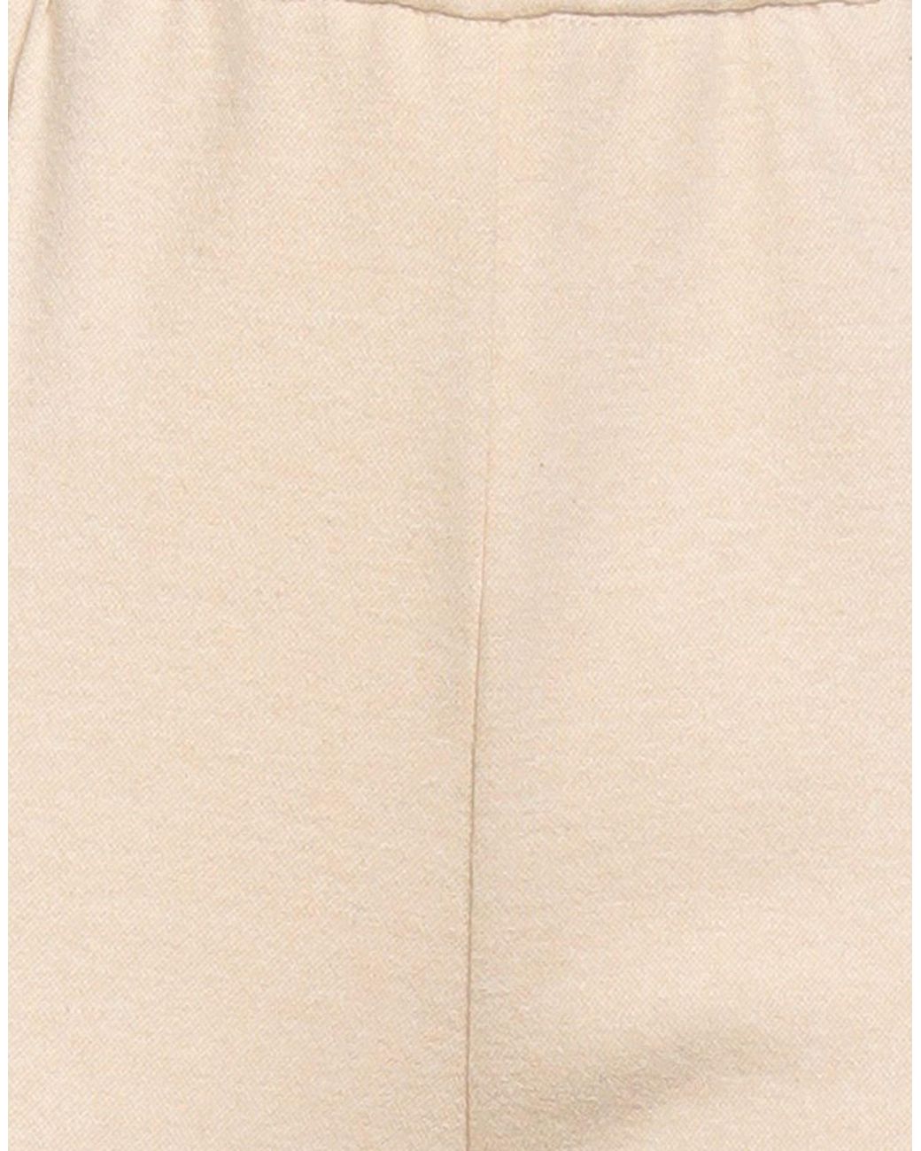 Beatrice B. Natural Cream Pants Polyester, Cotton, Elastane