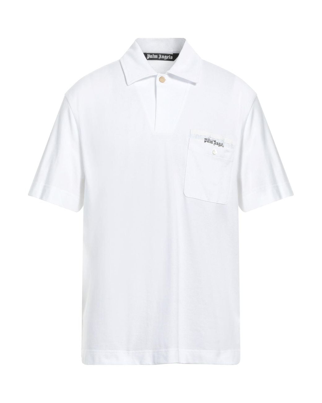 Palm Angels White Polo Shirt for men