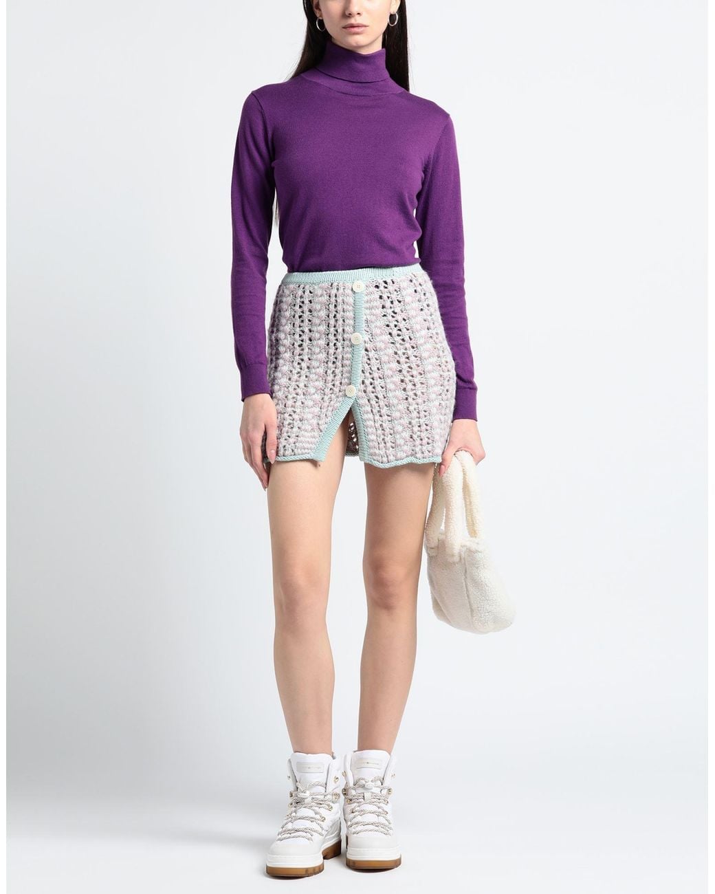 Marco Rambaldi Gray Mini Skirt