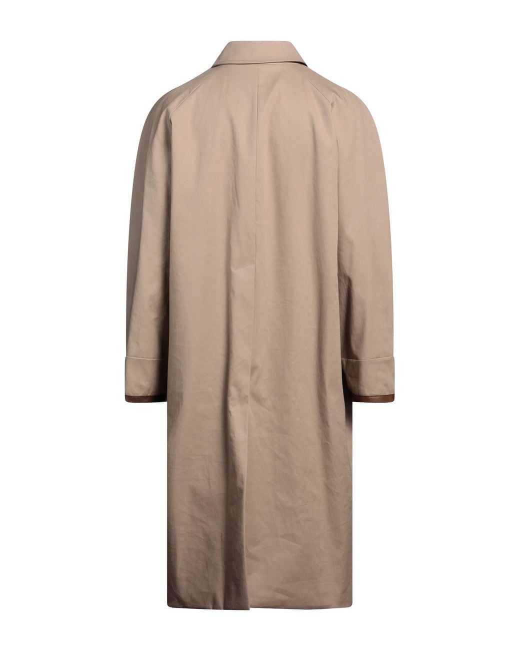 Fendi Natural Camel Overcoat & Trench Coat Cotton, Calfskin for men