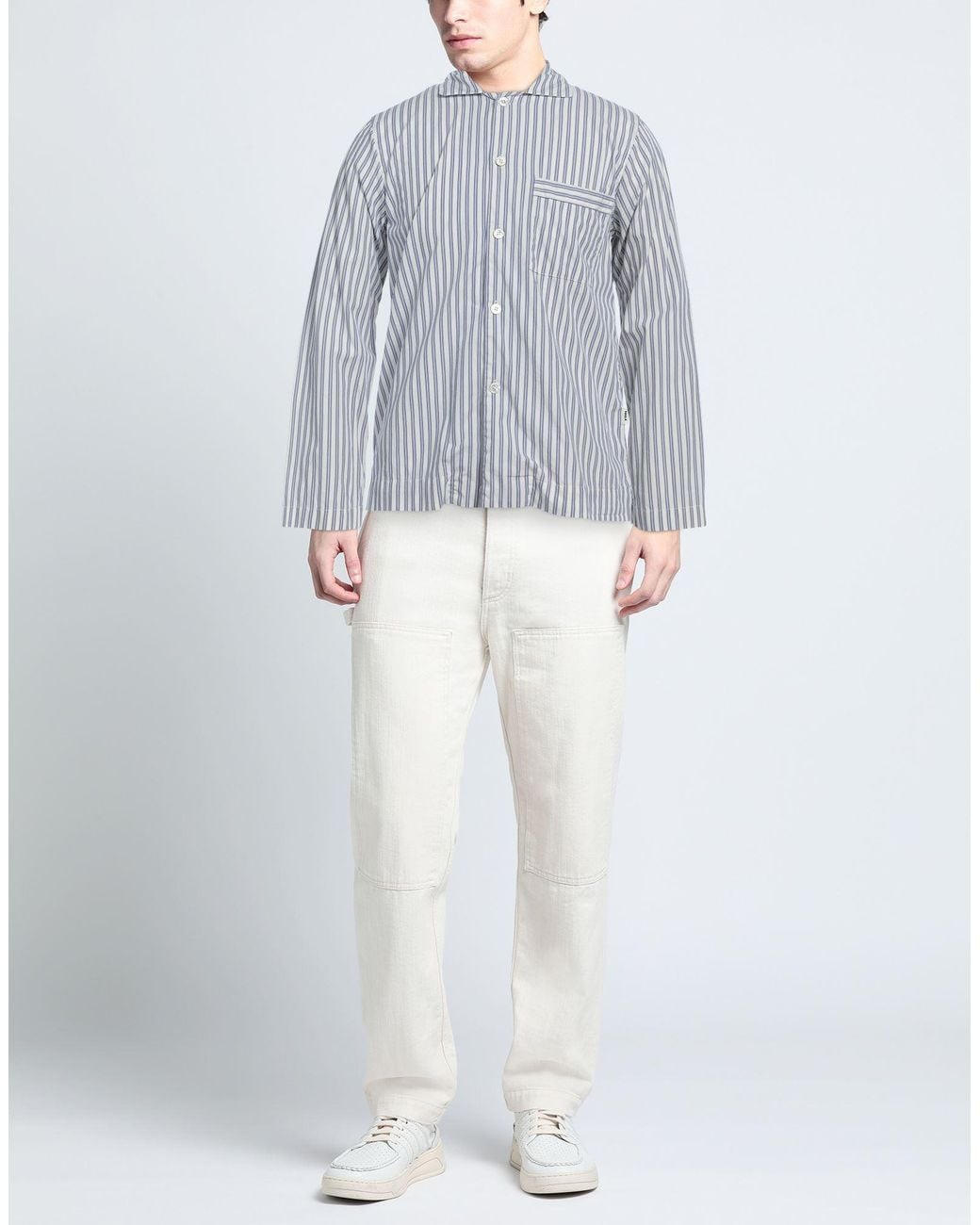 Tekla Blue Shirt Organic Cotton for men