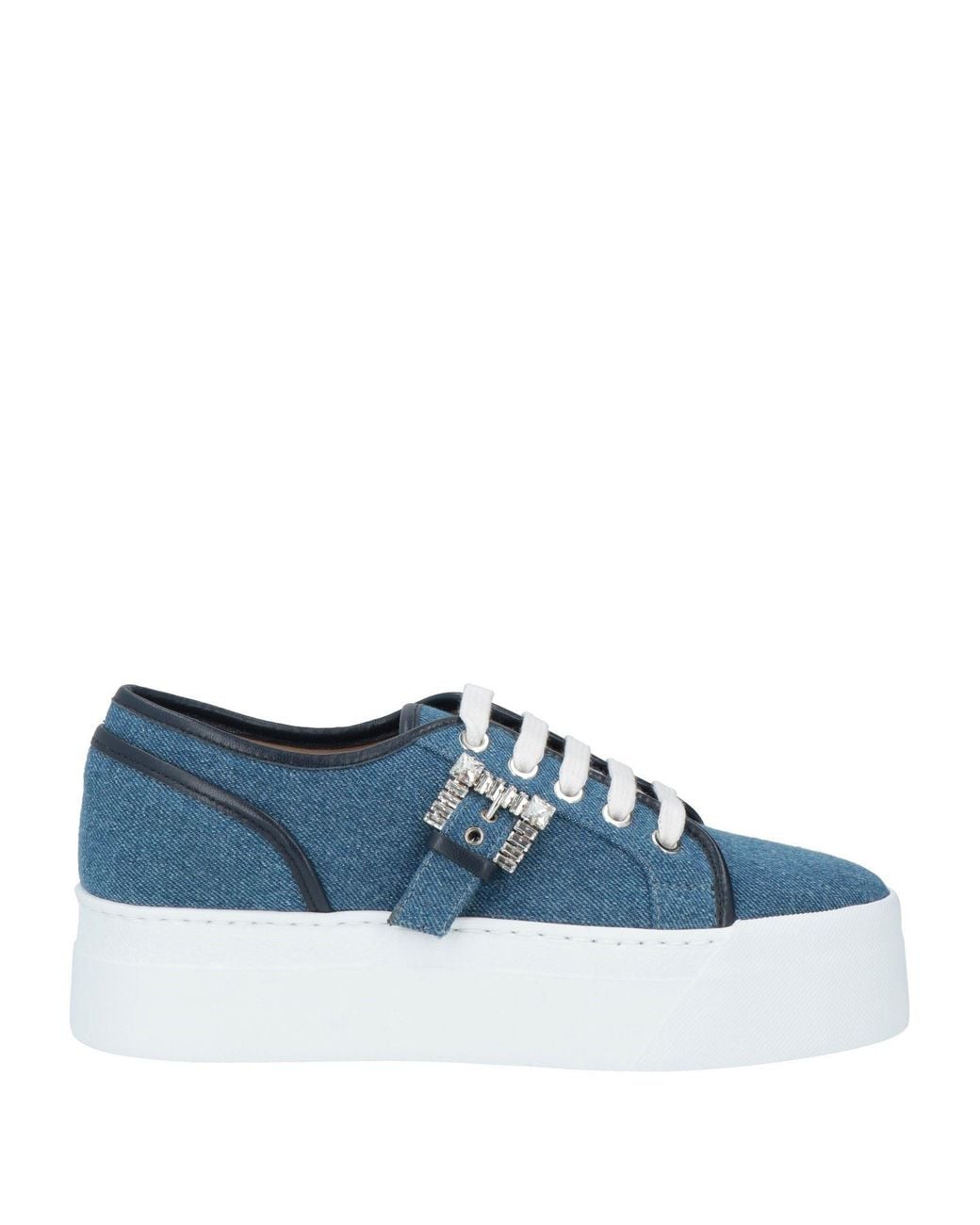 Sergio Rossi Blue Sneakers Textile Fibers