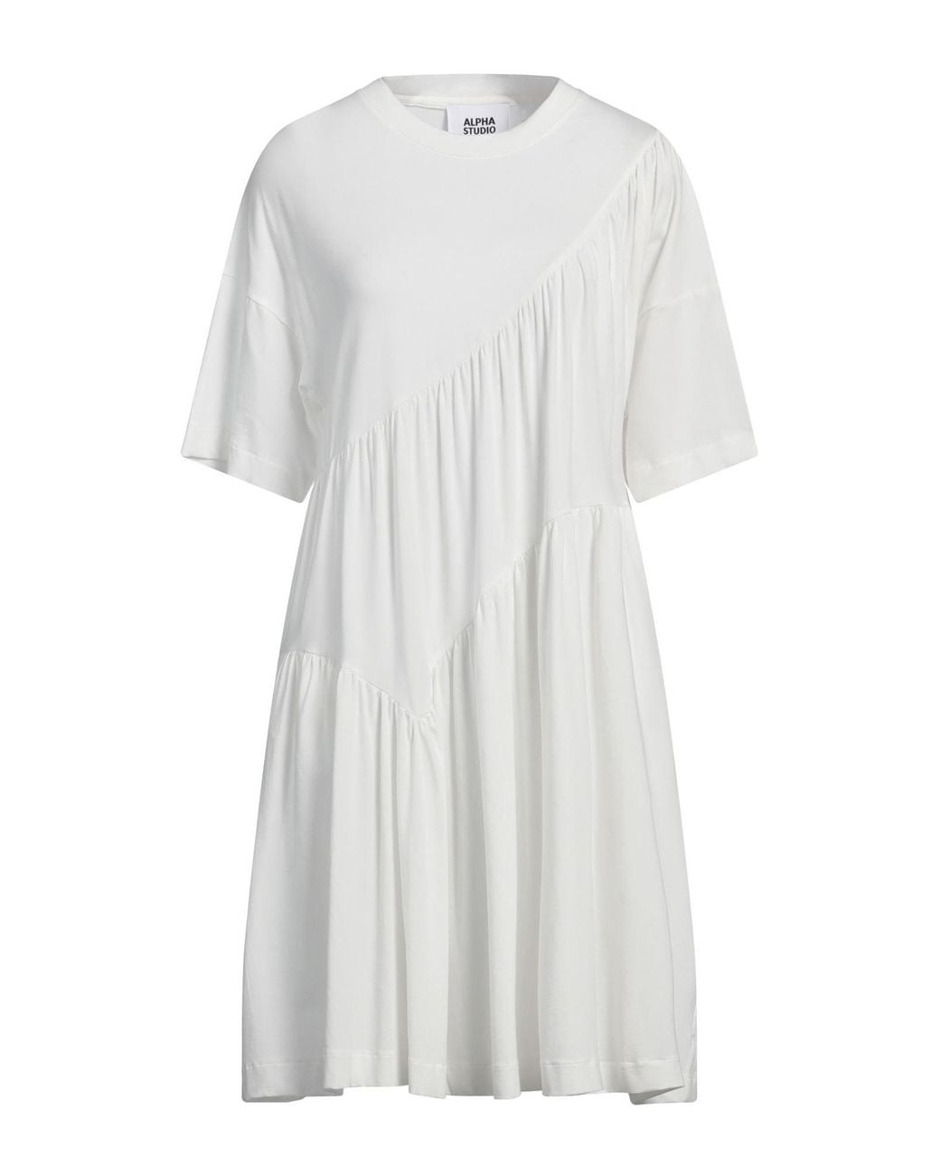 Alpha Studio White Midi Dress