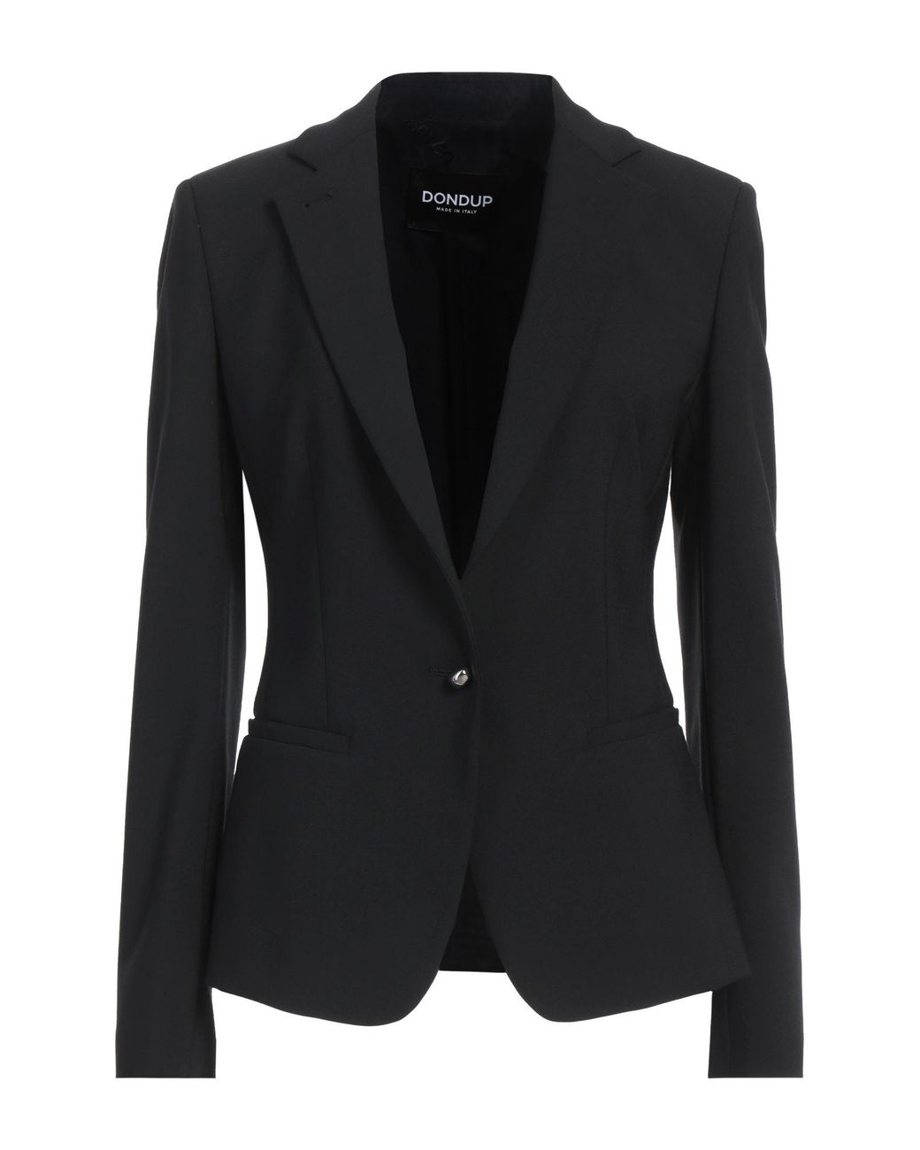 Dondup Black Blazer Polyester, Virgin Wool, Elastane