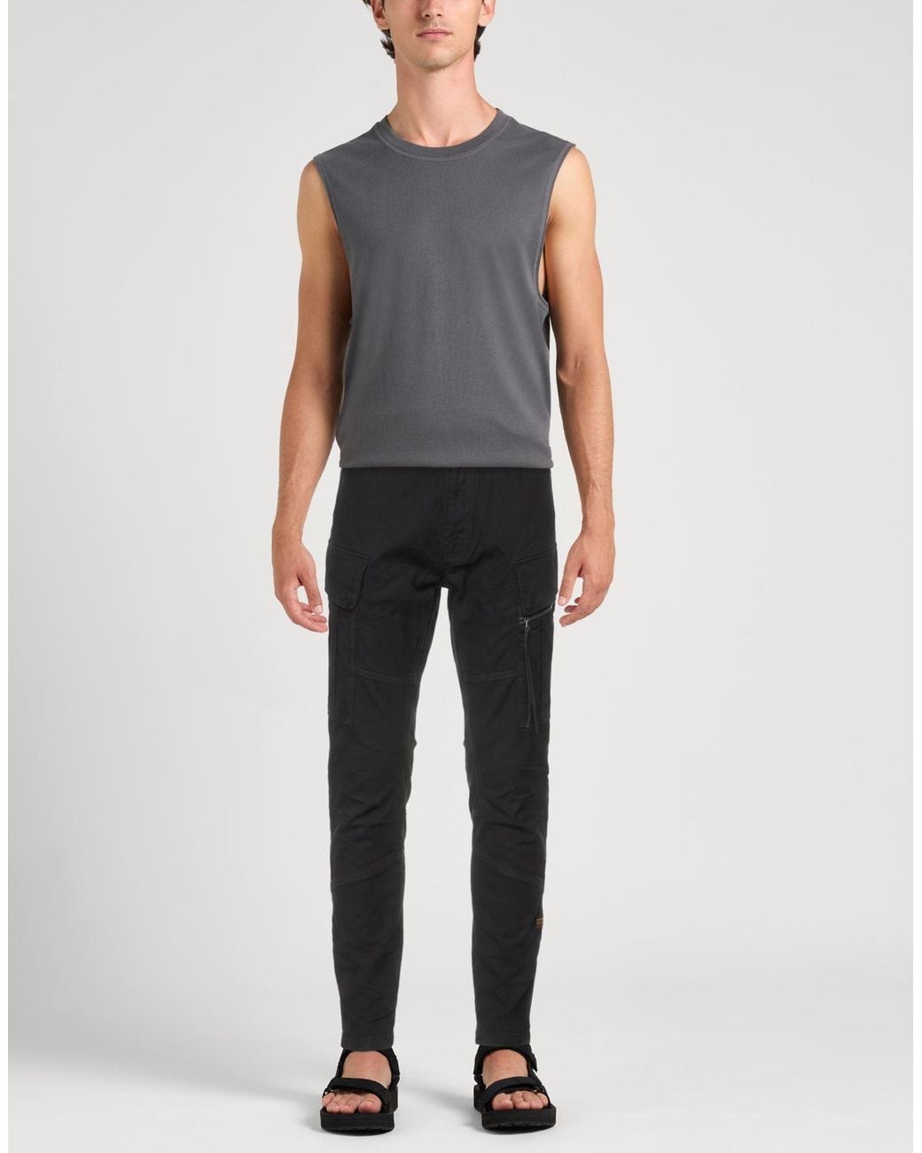 G-Star Black Pants Cotton, Elastane for men