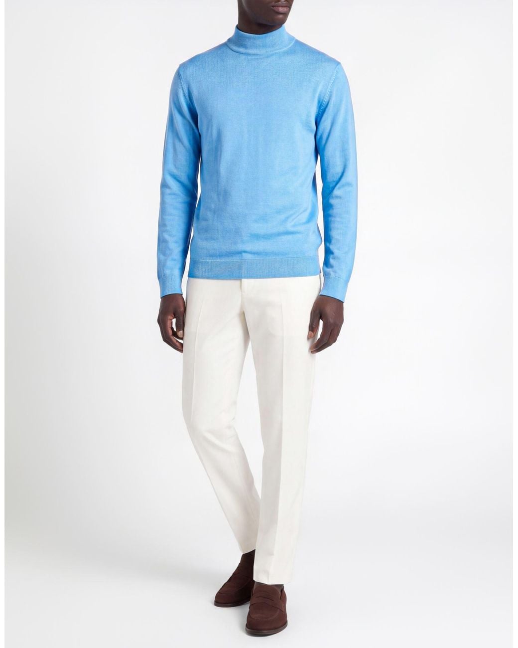 Daniele Fiesoli Blue Turtlenecks for men