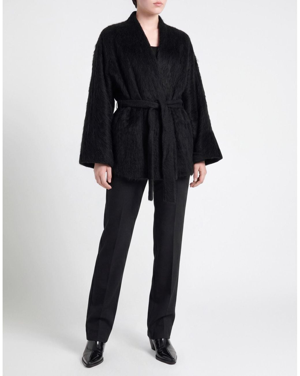 Max Mara Black Charcoal Jacket Virgin Wool, Alpaca Wool