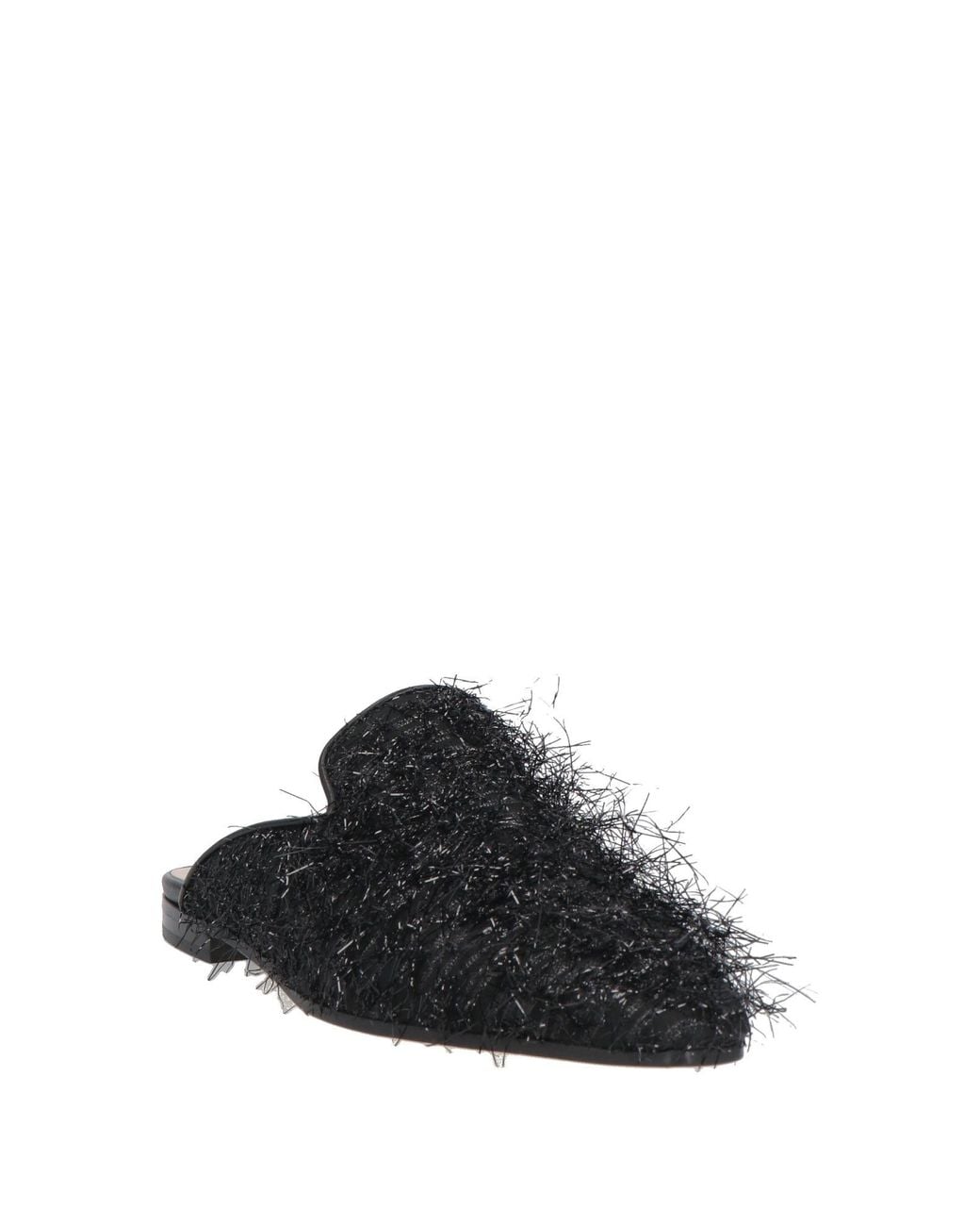 Fabiana Filippi Black Mules & Clogs Textile Fibers