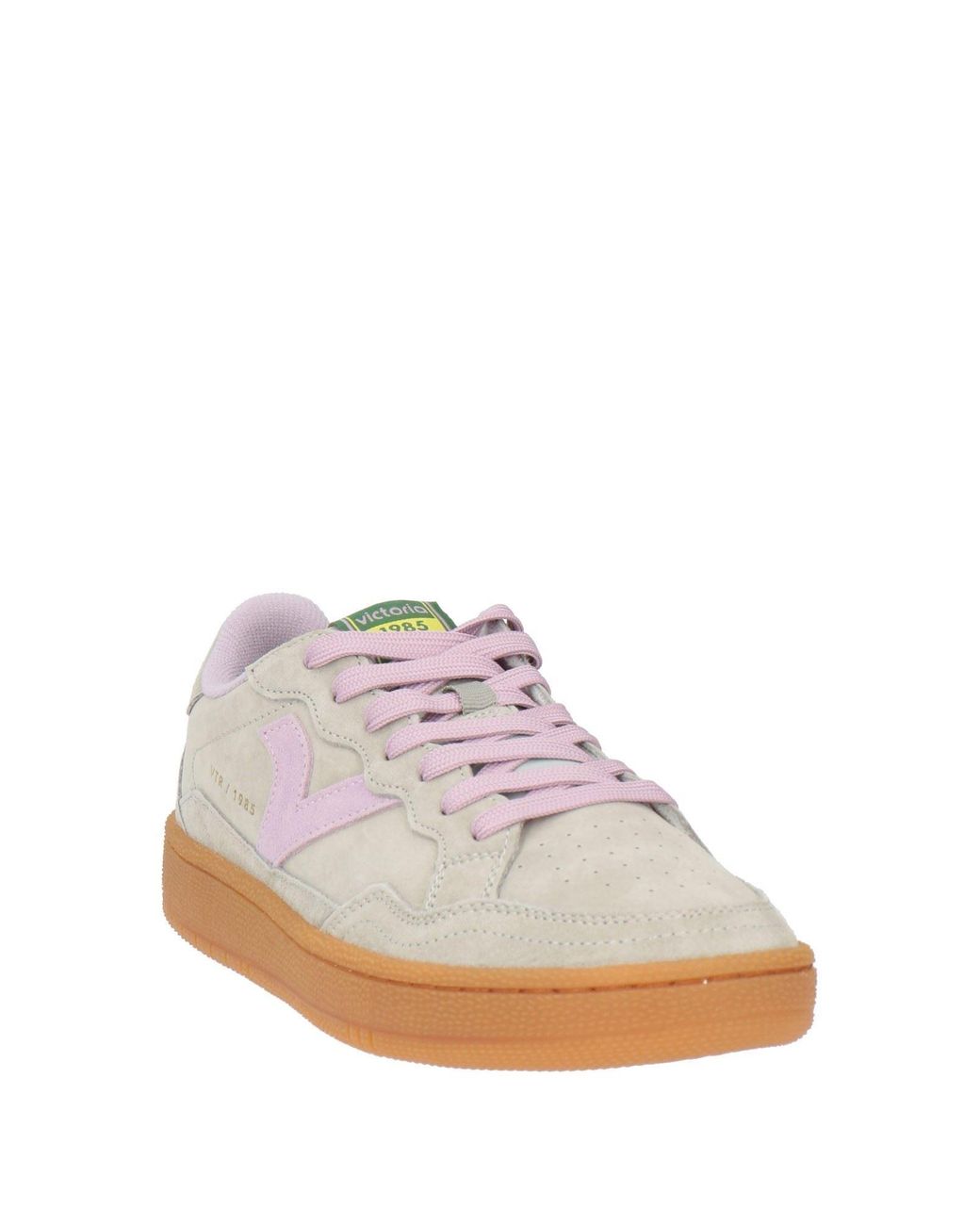 Victoria White Light Sneakers Leather, Textile Fibers