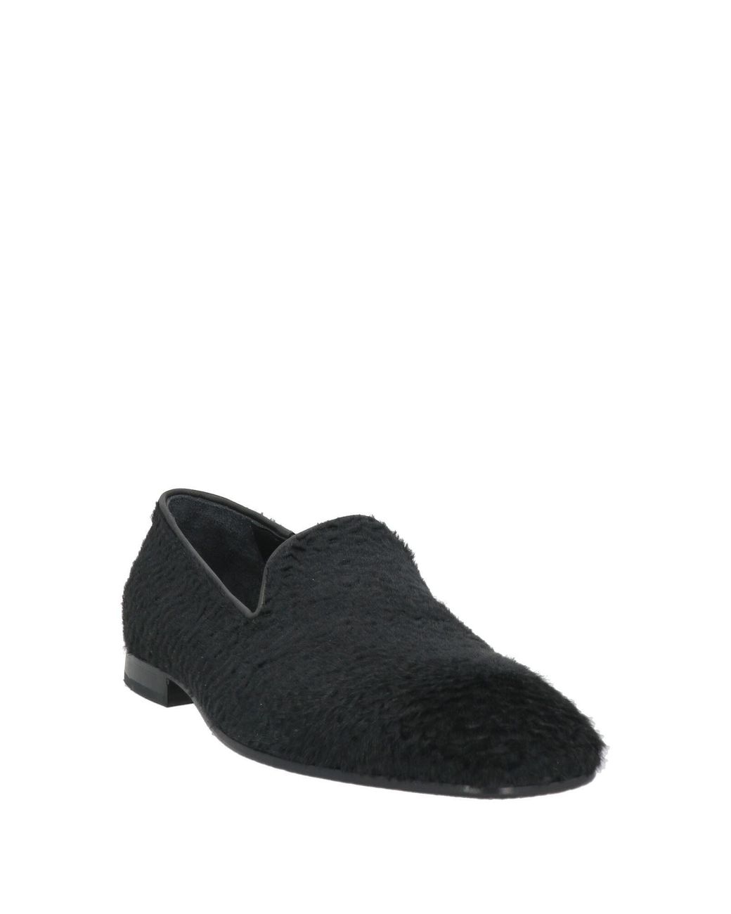 MICH SIMON Black Loafers Textile Fibers for men