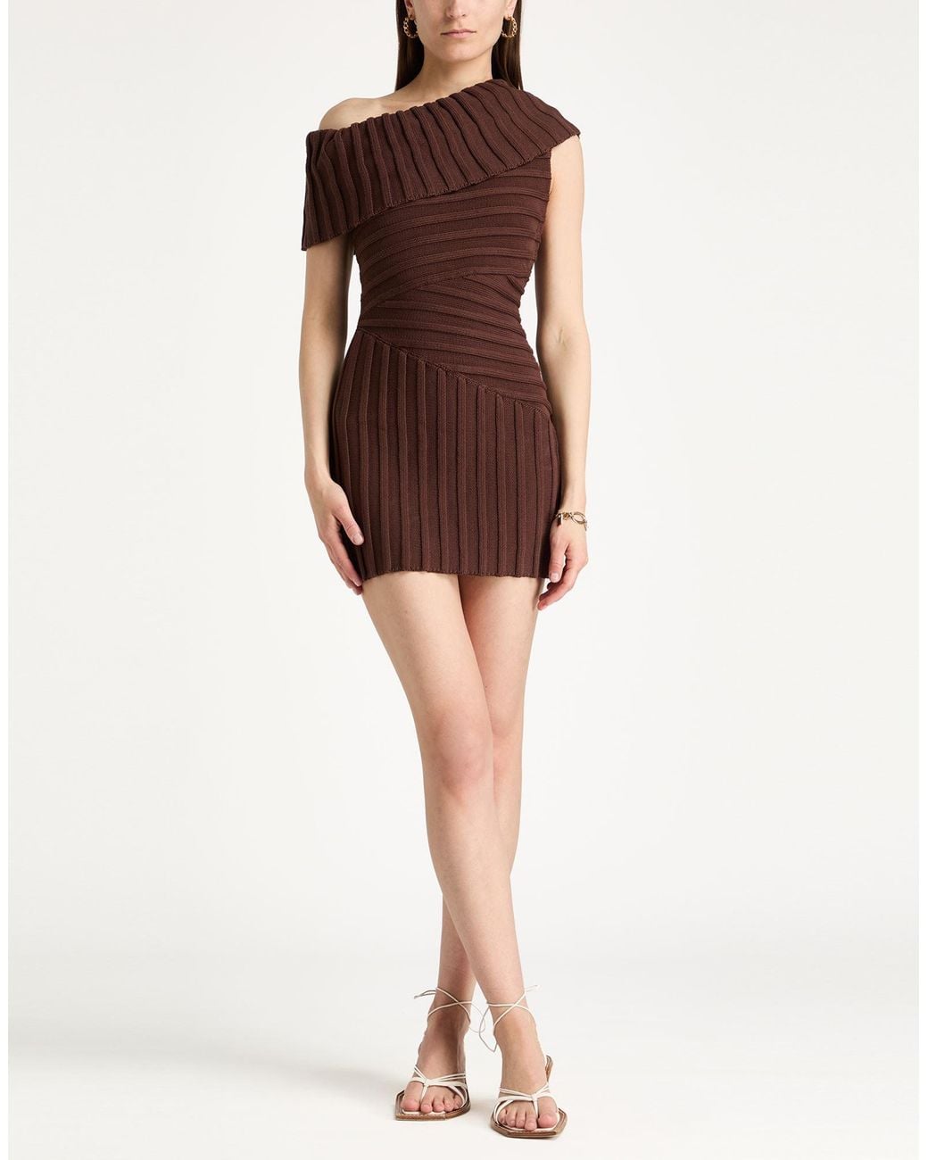 Cult Gaia Brown Mini Dress