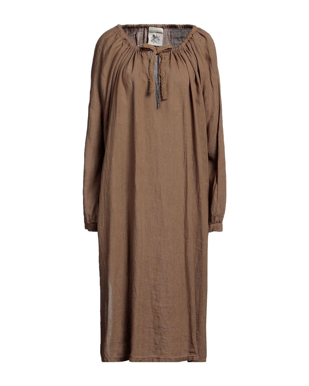 Semicouture Brown Midi Dress