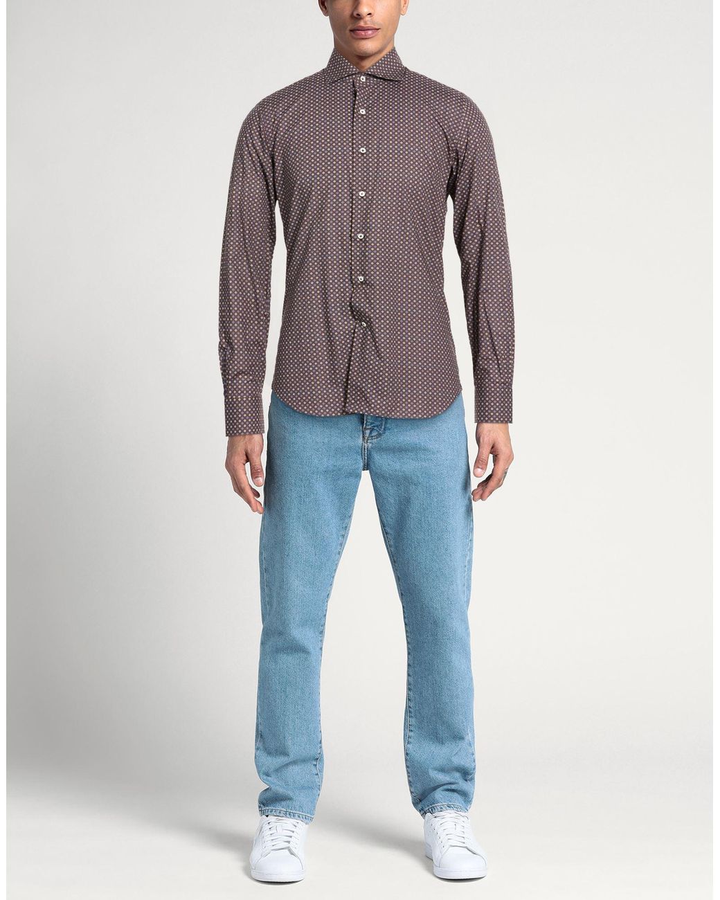 Alessandro Gherardi Purple Shirt Cotton for men