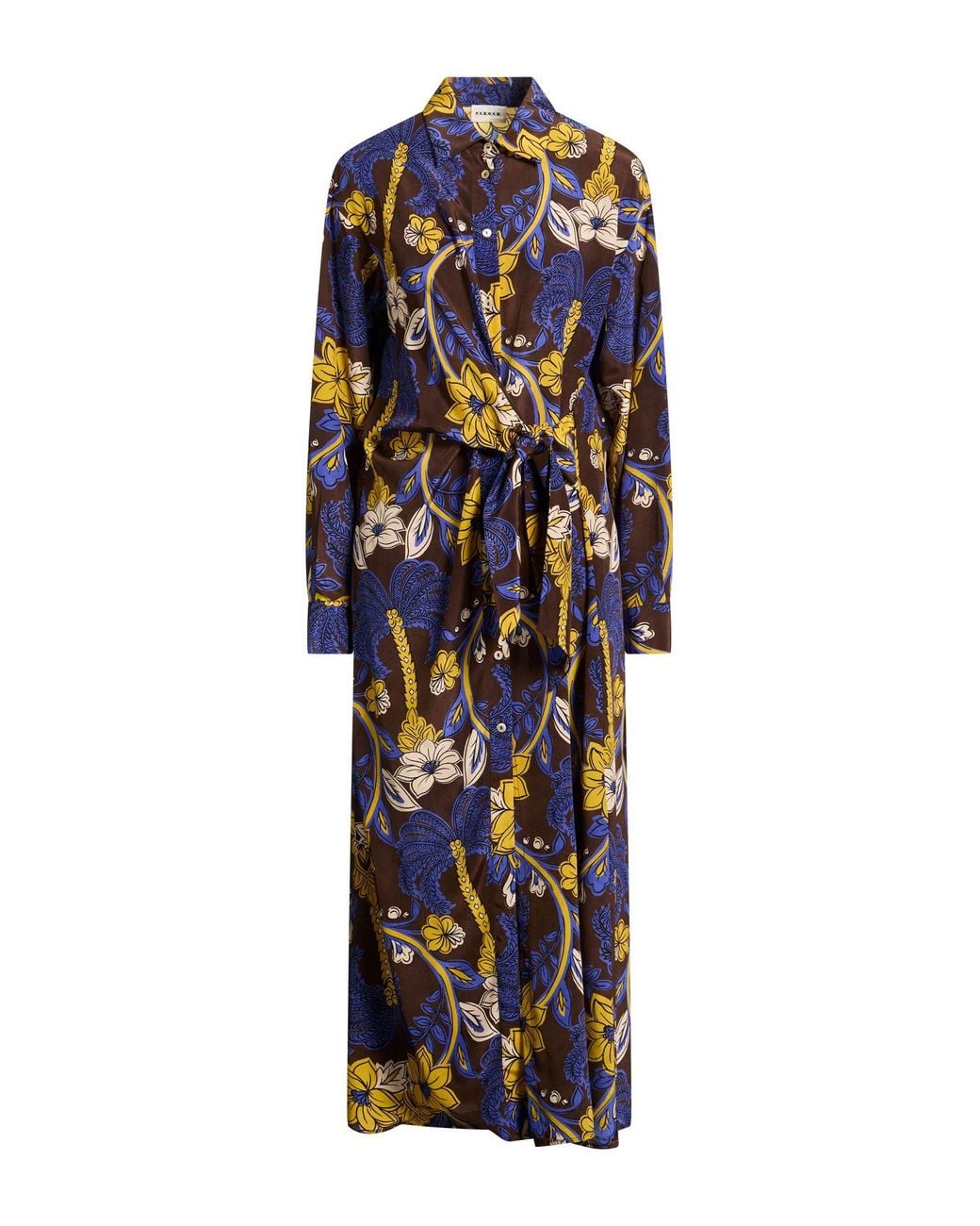 P.A.R.O.S.H. Blue Maxi Dress Silk