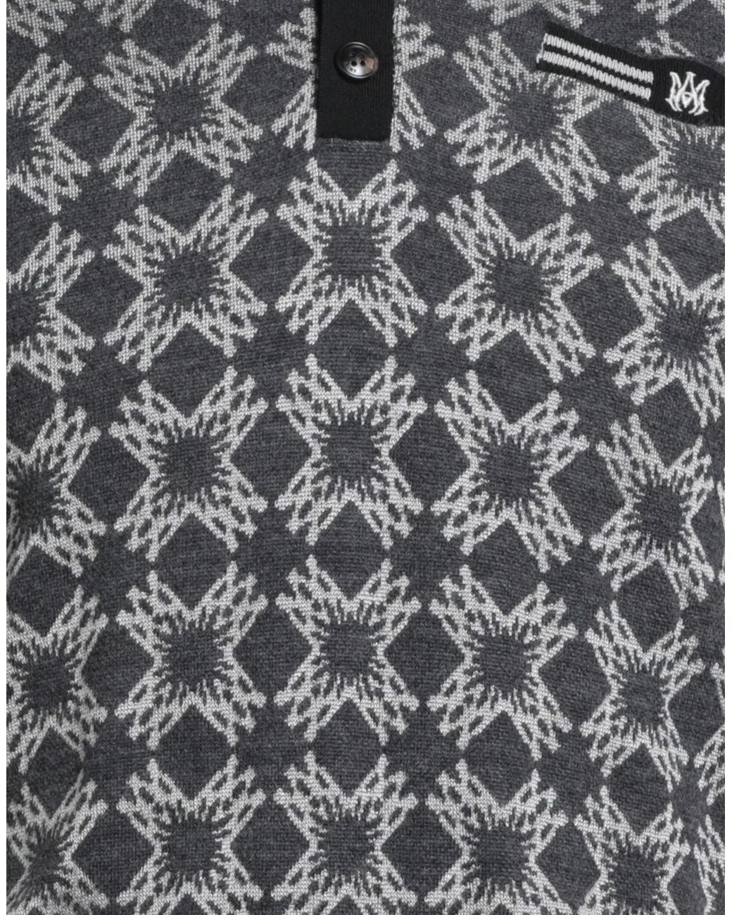 Amiri Black Polo Shirt Wool, Viscose for men