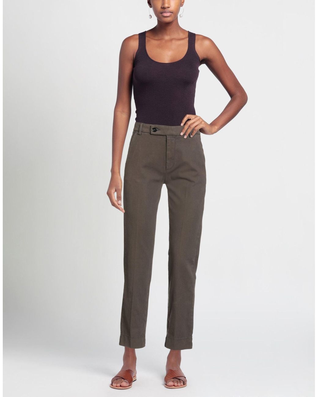 TRUE NYC Gray Pants Cotton, Lyocell, Elastane