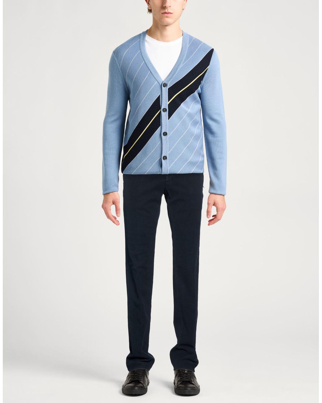 Incotex Blue Pants Cotton, Elastane for men