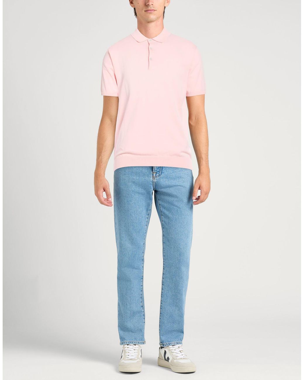 People Of Shibuya Pink Polo Shirt for men