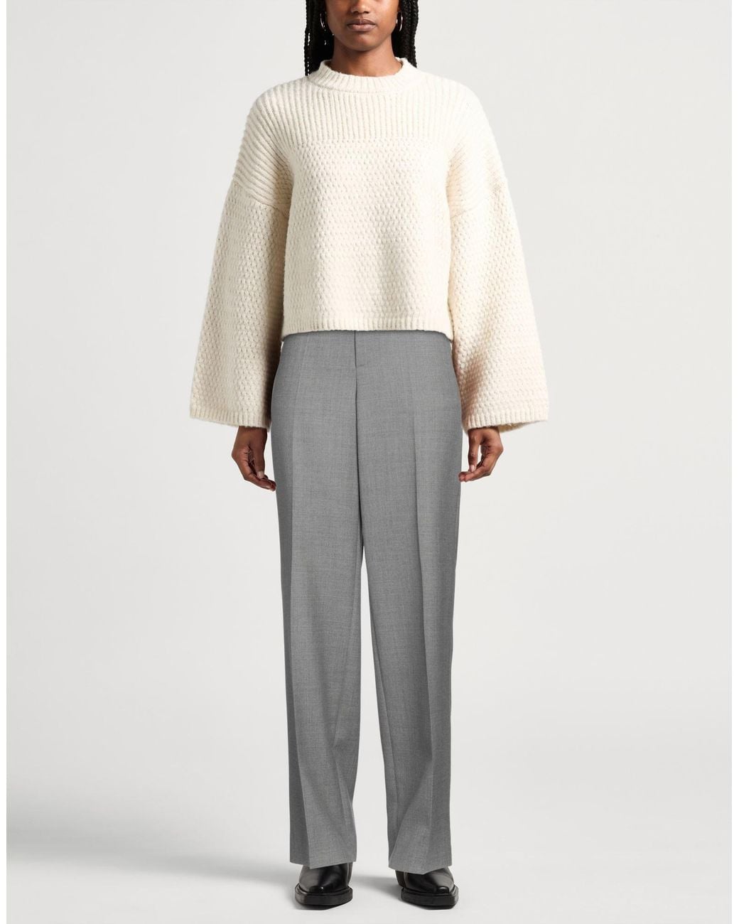 Moschino Gray Light Pants Virgin Wool