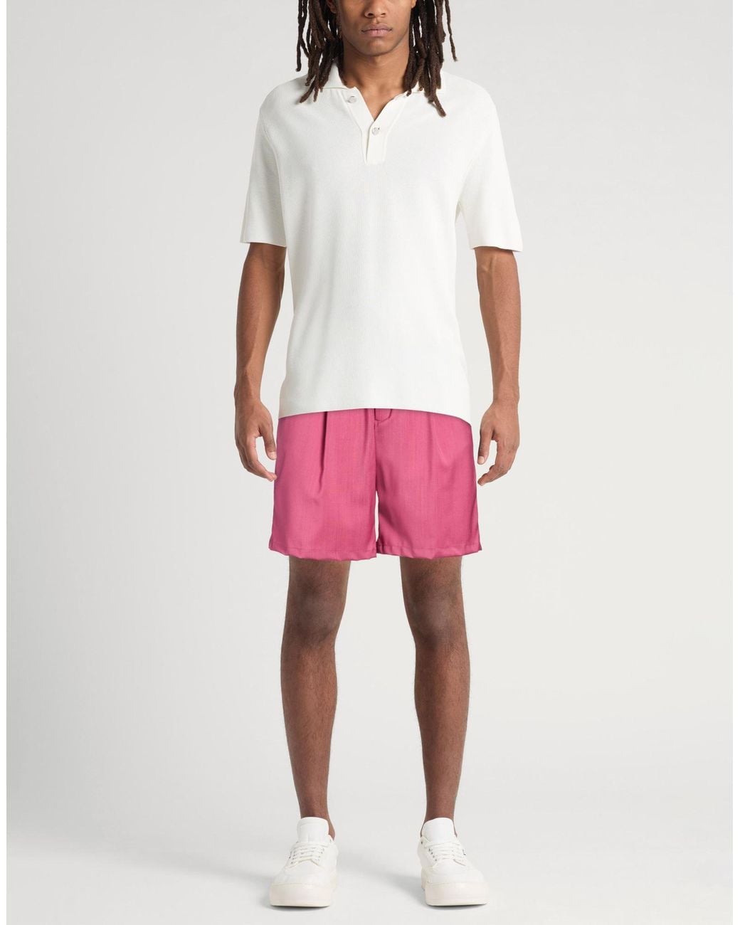 Low Brand Pink Shorts & Bermuda Shorts Virgin Wool for men
