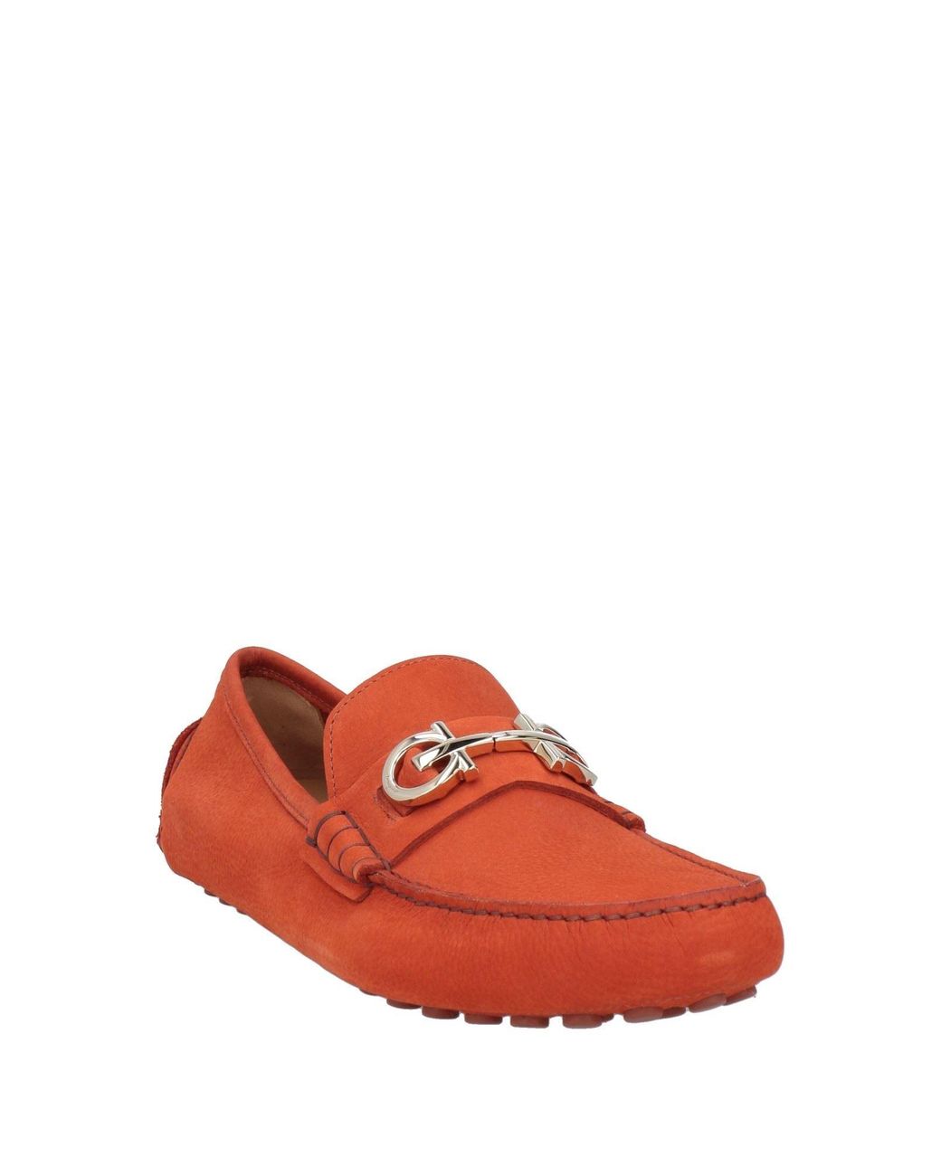 Ferragamo Red Rust Loafers Calfskin for men