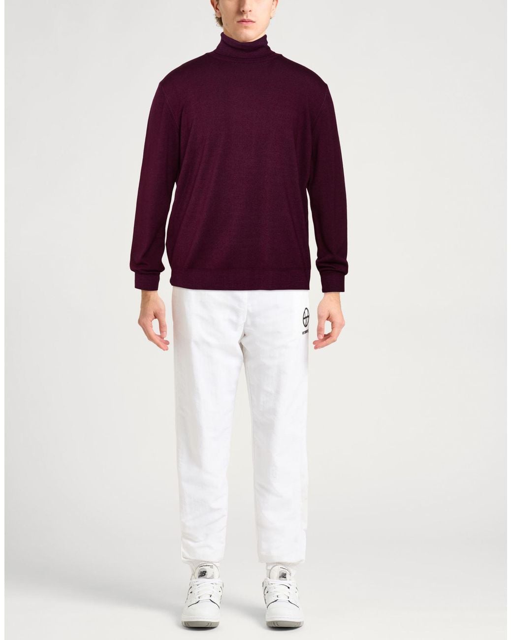 Kangra Purple Turtleneck Merino Wool for men