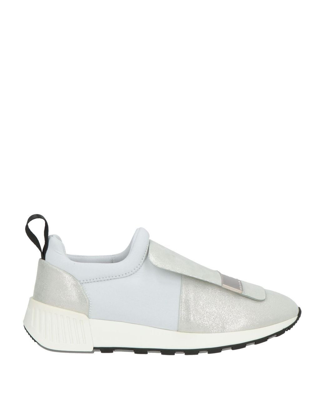 Sergio Rossi White Sneakers Leather, Textile Fibers